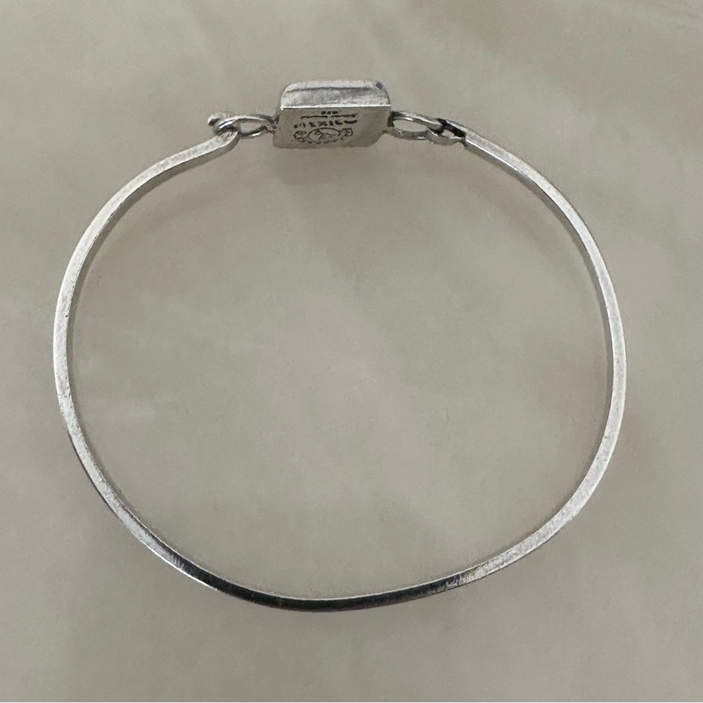 Red Jasper Sterling Silver Bangle Bracelet - Picture 6 of 8